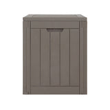 NNEDSZ Gardeon Outdoor Storage Box 118L Container Lockable Indoor Garden Toy Tool Shed Grey