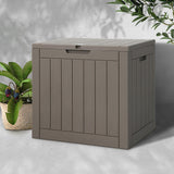 NNEDSZ Gardeon Outdoor Storage Box 118L Container Lockable Indoor Garden Toy Tool Shed Grey