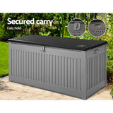 NNEDSZ Outdoor Storage Box Container Garden Toy Indoor Tool Chest Sheds 270L Dark Grey