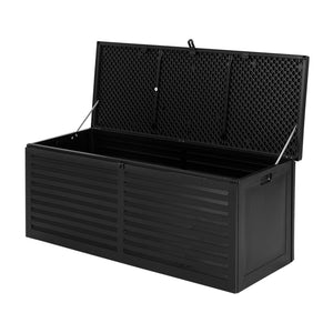 NNEDSZ Outdoor Storage Box 390L Container Lockable Toy Tools Shed Deck Garden