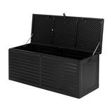 NNEDSZ Outdoor Storage Box 390L Container Lockable Toy Tools Shed Deck Garden