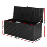 NNEDSZ Outdoor Storage Box 390L Container Lockable Toy Tools Shed Deck Garden