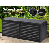 NNEDSZ Outdoor Storage Box 390L Container Lockable Toy Tools Shed Deck Garden