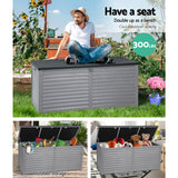 NNEDSZ Outdoor Storage Box 490L Bench Seat Indoor Garden Toy Tool Sheds Chest