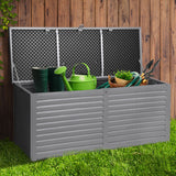NNEDSZ Outdoor Storage Box 490L Bench Seat Indoor Garden Toy Tool Sheds Chest