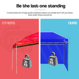 NNEMB 3x3m Folding Gazebo Shade Outdoor Pop-Up Navy Foldable Marquee
