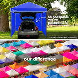 NNEMB 3x3m Folding Gazebo Shade Outdoor Pop-Up Navy Foldable Marquee