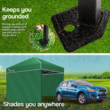 NNEMB 3x3m Folding Gazebo Shade Outdoor Pop-Up Green Foldable Marque