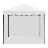 NNEMB 3x3m Folding Gazebo Shade Outdoor Pop-Up Grey Foldable Marquee with Walls White