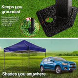 NNEMB 3x3m Folding Navy Gazebo Shade Outdoor Pop-Up Navy Foldable Marquee