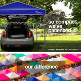 NNEMB 3x3m Folding Navy Gazebo Shade Outdoor Pop-Up Navy Foldable Marquee