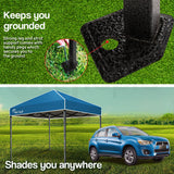 NNEMB 3x3m Folding Gazebo Shade Outdoor Pop-Up Blue Foldable Marquee