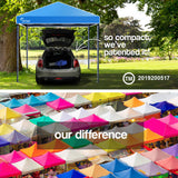NNEMB 3x3m Folding Gazebo Shade Outdoor Pop-Up Blue Foldable Marquee
