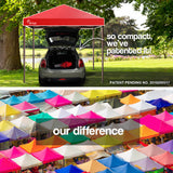NNEMB 3x3m Folding Gazebo Shade Outdoor Pop-Up Red Foldable Marquee