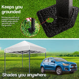 NNEMB 3x3m Folding Gazebo Shade Outdoor Pop-Up Light Grey Foldable Marquee