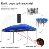 NNEMB 3x6m Folding Gazebo Shade Outdoor Navy Foldable Marquee Pop-Up