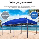 NNEMB 3x6m Folding Gazebo Shade Outdoor Navy Foldable Marquee Pop-Up