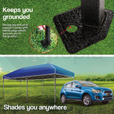 NNEMB 3x6m Folding Gazebo Shade Outdoor Navy Foldable Marquee Pop-Up