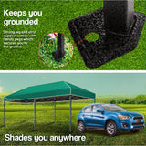 NNEMB 3x6m Folding Gazebo Shade Outdoor Green Foldable Marquee Pop-Up