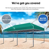 NNEMB 3x6m Folding Gazebo Shade Outdoor Green Foldable Marquee Pop-Up
