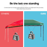 NNEMB 3x6m Folding Gazebo Shade Outdoor Green Foldable Marquee Pop-Up