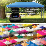 NNEMB 3x6m Folding Gazebo Shade Outdoor Blue Foldable Marquee Pop-Up