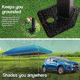 NNEMB 3x6m Folding Gazebo Shade Outdoor Blue Foldable Marquee Pop-Up