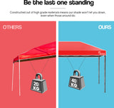 NNEMB 3x6m Folding Gazebo Shade Outdoor Red Foldable Marquee Pop-Up