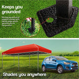 NNEMB 3x6m Folding Gazebo Shade Outdoor Red Foldable Marquee Pop-Up