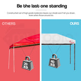 NNEMB 3x6m Folding Gazebo Shade Outdoor White Foldable Marquee Pop-Up
