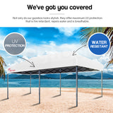 NNEMB 3x6m Folding Gazebo Shade Outdoor White Foldable Marquee Pop-Up