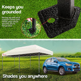 NNEMB 3x6m Folding Gazebo Shade Outdoor White Foldable Marquee Pop-Up