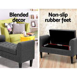 NNEDSZ Fabric Storage Ottoman - Grey
