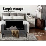 NNEDSZ Fabric Storage Ottoman - Grey
