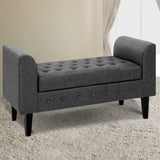 NNEDSZ Fabric Storage Ottoman - Grey