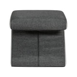 NNEDSZ Ottoman Foot Stool Fabric Foot Rest Footstool Padded Seat Kids Grey