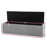 NNEDSZ Storage Ottoman Blanket Box Grey LARGE Fabric Rest Chest Toy Foot Stool