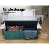 NNEDSZ Storage Ottoman Blanket Box Velvet Foot Stool Rest Chest Couch Green