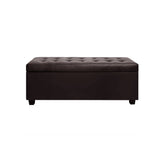 NNEDSZ  Leather Storage Ottoman - Brown