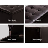 NNEDSZ  Leather Storage Ottoman - Brown