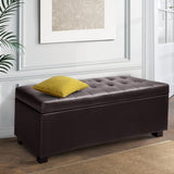 NNEDSZ  Leather Storage Ottoman - Brown