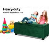 NNEDSZ Storage Ottoman Blanket Box Velvet Foot Stool Rest Chest Couch Toy Green