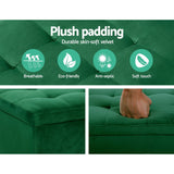 NNEDSZ Storage Ottoman Blanket Box Velvet Foot Stool Rest Chest Couch Toy Green