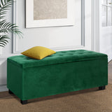 NNEDSZ Storage Ottoman Blanket Box Velvet Foot Stool Rest Chest Couch Toy Green