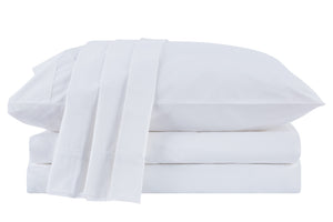 NNEKG 300TC Classic Percale Sheet Set (White Queen)