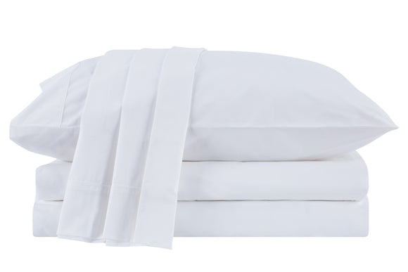 NNEKG 300TC Classic Percale Sheet Set (White Queen)