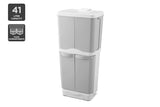 NNEKG 41L 4 Compartment Recycling Kitchen Rubbish Bin (Grey)