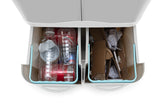 NNEKG 41L 4 Compartment Recycling Kitchen Rubbish Bin (Grey)