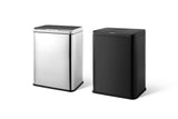 NNEKG 50L Motion Sensor Dual Compartment Kitchen Rubbish Bin (Silver)