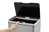NNEKG 50L Motion Sensor Dual Compartment Kitchen Rubbish Bin (Silver)